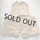 画像: 【XL/XXL】DUNN'S ハーフムーン ダック地 ハンティングベスト 茶系■ビンテージ オールド アメリカ古着 ビッグサイズ オイルドコットン