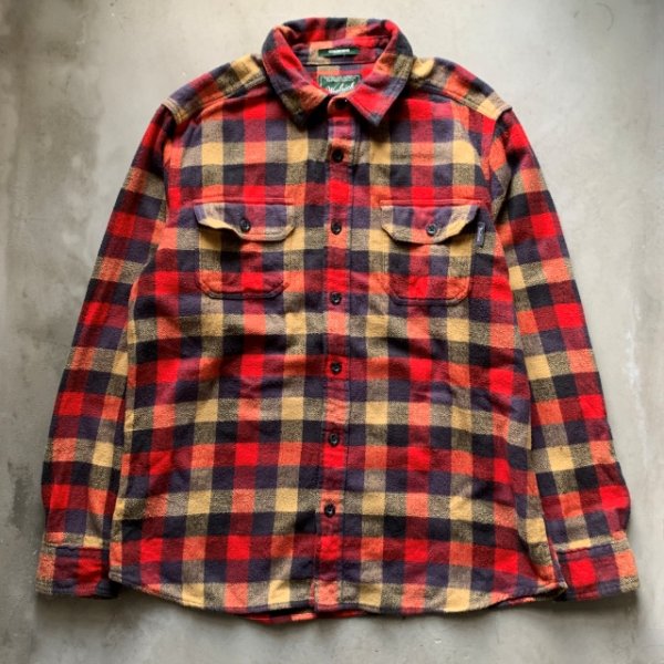 画像1: 【L/XL】Woolrich ヘビーネルシャツ 赤チェック■ビンテージ オールド アメリカ古着 2000s Y2K ウールリッチ ビッグサイズ No.2 (1)