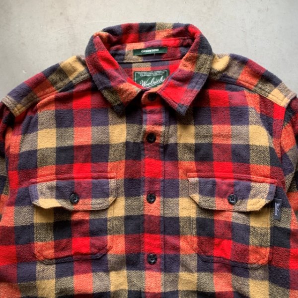 画像2: 【L/XL】Woolrich ヘビーネルシャツ 赤チェック■ビンテージ オールド アメリカ古着 2000s Y2K ウールリッチ ビッグサイズ No.2 (2)