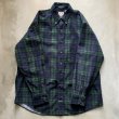 画像7: 【L/XL】G.H.BASS&CO. 長袖コーデュロイシャツ ブラックウォッチ チェック■ビンテージ オールド アメリカ古着 90s/2000s プリントネル (7)