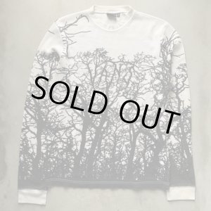 画像: 【S/M】VANS コットン×ポリエステル サーマルシャツ 白 総柄■ビンテージ オールド アメリカ古着 バンズ ロンT リアルツリーカモ