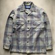 画像1: 【S】70s USA製 PENDLETON オープンカラー 長袖ウールシャツ グレー■ビンテージ アメリカ古着 ペンドルトン ボックス ボートシャツ (1)