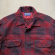 画像3: 【S/M】70s USA製 PENDLETON オープンカラー 長袖ウールシャツ バーガン■ビンテージ アメリカ古着 ペンドルトン ボックス ボートシャツ (3)