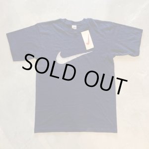 画像: 【L】デッドストック 90s USA製 NIKE プリントTシャツ ネイビー 紺■ビンテージ オールド レトロ アメリカ古着 ナイキ 銀タグ