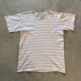 画像: 【S/M or Ladies】USA製 LA LOVING ボーダーTシャツ 白×ライトグレー■ビンテージ オールド アメリカ古着 オールコットン レディース