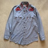 画像: 【XS/S or Ladies】70s Levi's 刺繍入り 長袖シャンブレーシャツ■ビンテージ オールド アメリカ古着 リーバイス サドルマン レディース