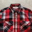 画像3: 【M/L】美品 90s USA製 FIVE BROTHER ヘビーネルシャツ 赤黒白チェック■ビンテージ オールド アメリカ古着 ファイブブラザー (3)