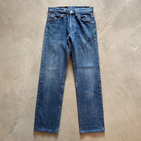 画像1: 【W28-W29】80s USA製 Levi's 501 黒カンヌキ デニムパンツ■ビンテージ オールド アメリカ古着 リーバイス ヒゲ ジーパン オリジナル (1)