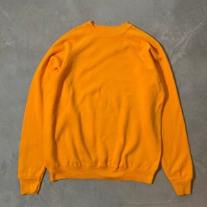 画像: 【XL】80s-90s UNKNOWN ラグランスウェット 黄色 無地■ビンテージ オールド アメリカ古着 USA製 イエロー トレーナー