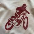 画像4: 【S/M】60s-70s UNKNWON モトクロス プリントスウェット ホワイト 白■ビンテージ オールド アメリカ古着 MC バイク モーター系 (4)
