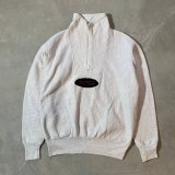 画像: 【S(M/L相当)】USA製 MV SPORT ハーフジップスウェット ライトグレー■ビンテージ オールド アメリカ古着 90s ハイコットン 刺繍