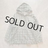 画像: 【L/XL】USA製 LL BEAN コットン アノラックパーカー ジャケット 緑チェック■ビンテージ オールド レトロ アメリカ古着 エルエルビーン