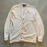 画像: 【L/XL】USA製 Par Four アクリルニット カーディガン 白無地■ビンテージ オールド アメリカ古着 ニット ゴルフウェア 80s/90s