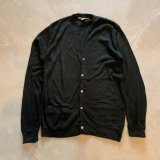 画像: 【L-TALL】USA製 GEOFFREY BEENE アクリルニット カーディガン ブラック 黒無地■ビンテージ オールド アメリカ古着 ニット 90s