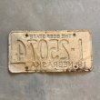 画像4: 【15.3cm×30.5cm】ARKANSAS アメ車 ナンバープレート 白×緑■ビンテージ アンティーク アメリカ雑貨 ブリキ看板 ガレージ 60s-70s (4)