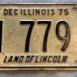 画像3: 【15.2cm×30.4cm】70s ILLINOIS アメ車 ナンバープレート 白×黒■ビンテージ アンティーク アメリカ雑貨 ブリキ看板 ガレージ シカゴ (3)