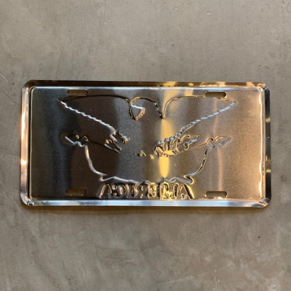 画像5: 【15.2cm×30.0cm】80s USA製 AMERICA 鷲 サイン ナンバープレート■ビンテージ アンティーク アメリカ雑貨 ブリキ看板 イーグル 星条旗 (5)
