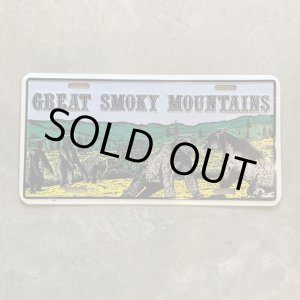 画像: 【15.2cm×30.0cm】GREAT SMOKY MOUNTAINS 国立公園 サイン ナンバープレート■ビンテージ アンティーク アメリカ雑貨 ブリキ看板 熊 動物