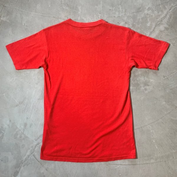 画像2: 【S/M】80s USA製 ハードロックカフェ プリントTシャツ 赤■ビンテージ オールド アメリカ古着 ニューヨーク シングルステッチ (2)