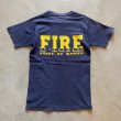 画像2: 【S】HAWAIIAN FIRE FIGHTER ハワイ州 消防士 プリントTシャツ ネイビー ナス紺■ビンテージ 2000s アメリカ古着 レディース コットン (2)