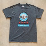 画像: 【M】WDCB 90.9FM JAZZ ラジオ番組 プリントTシャツ グレー■アメリカ古着 シカゴ GILGAN ギルダン 綿ポリ