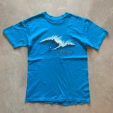画像: 【S/M】80s USA製 Hanes ハワイ サーファー プリントTシャツ 青系■ビンテージ オールド アメリカ古着 ヘインズ コットン 波乗り