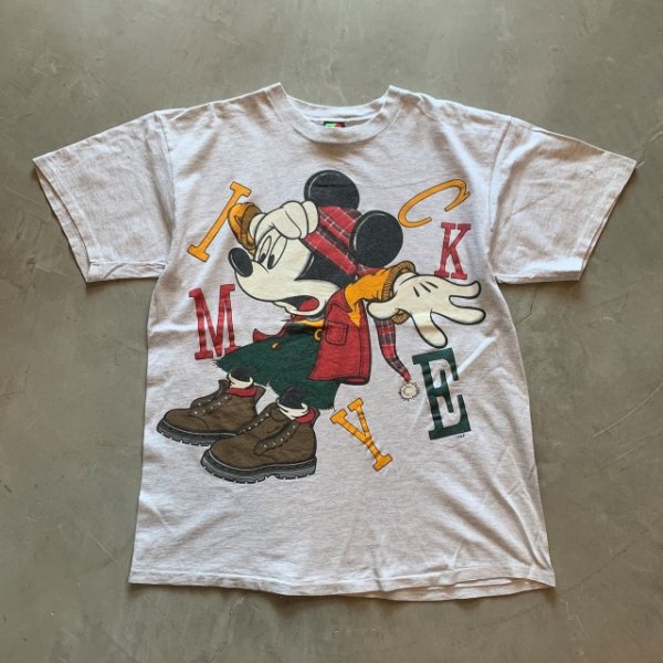 画像1: 【XL】90s DISNEY ミッキーマウス プリントTシャツ■ビンテージ オールド アメリカ古着 ディズニー シングルステッチ (1)