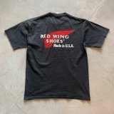 画像: 【M】RED WING プリントTシャツ ブラック 黒フェード■ビンテージ オールド アメリカ古着 2000s JERZEES レッドウイング USA製