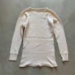 画像8: 【M/L】USA製 J.E.MORGAN オールコットン サーマルシャツ 白■ビンテージ アメリカ古着 アンダーウェア インナー ロンT ワッフル 90s (8)