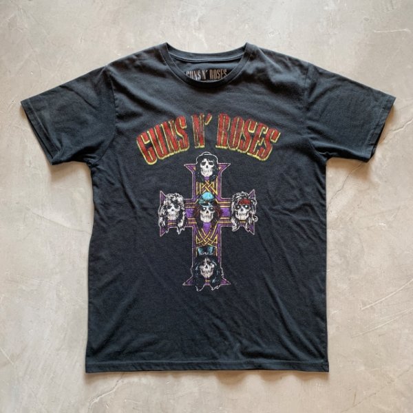 画像1: 【L】GUNS N' ROSES バンドTシャツ ブラック 黒■アメリカ古着 ガンズアンドローゼズ アペタイト・フォー・ディストラクション ロック (1)