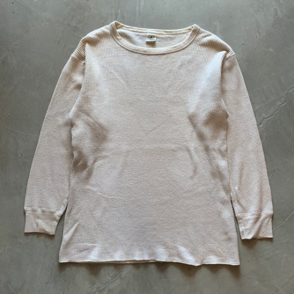 画像1: 【XL/XXL】USA製 NORTHWEST オールコットン サーマルシャツ 白■ビンテージ アメリカ古着 アンダーウェア インナー ロンT ワッフル 90s (1)