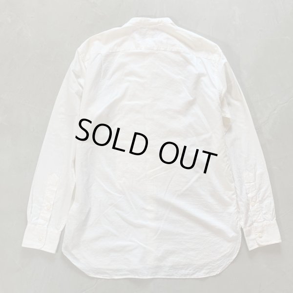 画像2: 【S/M】RRL バンドカラー ドレスシャツ 白 総柄■ビンテージ アメリカ古着 ラルフローレン フリルシャツ プリーツ 白シャツ (2)