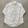画像7: 【M/L】60s Hampton ダブルカフス 長袖ドレスシャツ 白 織柄■ビンテージ オールド アメリカ古着 オールコットン 白シャツ 総柄 (7)