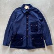 画像1: 【S/M】デッドストック Alexander's ジャケット ネイビー 紺■ビンテージ オールド ヨーロッパ古着 コットンエルボーパッチ (1)