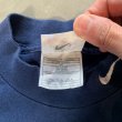 画像4: 【M】90s USA製 NIKE モックネック 長袖Tシャツ ロンT ネイビー 紺■ビンテージ オールド アメリカ古着 ナイキ ロゴ刺繍 ハイネック (4)