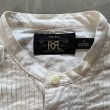 画像4: 【S/M】RRL バンドカラー ドレスシャツ 白 総柄■ビンテージ アメリカ古着 ラルフローレン フリルシャツ プリーツ 白シャツ (4)