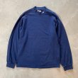 画像1: 【M】90s USA製 NIKE モックネック 長袖Tシャツ ロンT ネイビー 紺■ビンテージ オールド アメリカ古着 ナイキ ロゴ刺繍 ハイネック (1)