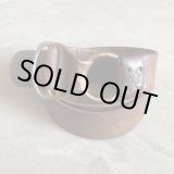 画像: 【Free】UNKNOWN バックル付き レザーベルト ブラウン 茶色■ビンテージ オールド アメリカ古着 リングベルト
