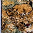 画像5: 【49cm×96cm】ヒョウ ベルベット ラグ■ビンテージ アンティーク レトロ インテリア マット タペストリー ウォールデコ 動物 ベロアラグ (5)