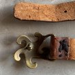 画像9: 【W32〜W34】UNKNOWN 真鍮バックル 編み込みレザーベルト ブラウン 茶色■ビンテージ オールド アメリカ古着 70s ヒッピー 革細工 (9)