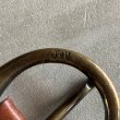 画像10: 【W34〜W38】UNKNOWN ハンドサイン ピースマーク レザーベルト ブラウン 茶色■ビンテージ オールド アメリカ古着 真鍮バックル (10)