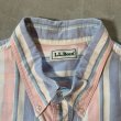 画像3: 【XXL】USA製 LL BEAN オールコットン 半袖シャツ マルチストライプ■ビンテージ オールド アメリカ古着 エルエルビーン 80s/90s (3)