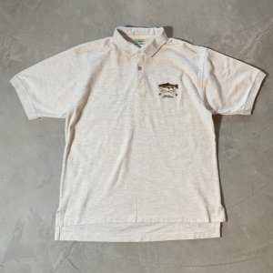画像: 【M/L】USA製 LL BEAN ブラックバス 刺繍入り 半袖ポロシャツ ライトグレー■ビンテージ オールド アメリカ古着 90s エルエルビーン