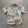 画像2: 【M/L】90s reyn spooner ホノルルマラソン 半袖アロハシャツ 総柄 白■ビンテージ アメリカ古着 ボックス レインスプーナー ビキニタグ (2)