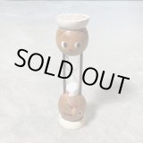 画像: 【15.2cm】ウッド アワーグラス 砂時計 3分計 木製■ビンテージ アンティーク レトロ アメリカ雑貨 フェイス クッキングタイマー 男女 顔