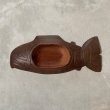 画像1: 【13.6cm×30.6cm】darcy joseph 魚 ウッドトレイ 木製 彫刻作品■ビンテージ アンティーク レトロ アメリカ雑貨 カナダ スコーミッシュ (1)