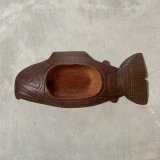 画像: 【13.6cm×30.6cm】darcy joseph 魚 ウッドトレイ 木製 彫刻作品■ビンテージ アンティーク レトロ アメリカ雑貨 カナダ スコーミッシュ