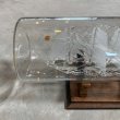 画像2: 【35cm】スペイン製 ガラス ボトルシップ 台座付き オブジェ■ビンテージ アンティーク ヨーロッパ雑貨 インテリア マリン 船 帆船 (2)