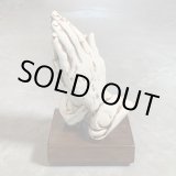 画像: 【25.5cm】修復有り セラミック プレイングハンズ オブジェ■ビンテージ アンティーク アメリカ雑貨 インテリア 祈り手 キリスト 置物