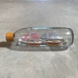 画像: 【21.5cm】昭和レトロ ボトルシップ 空瓶■ビンテージ アンティーク 雑貨 インテリア マリン 船 帆船